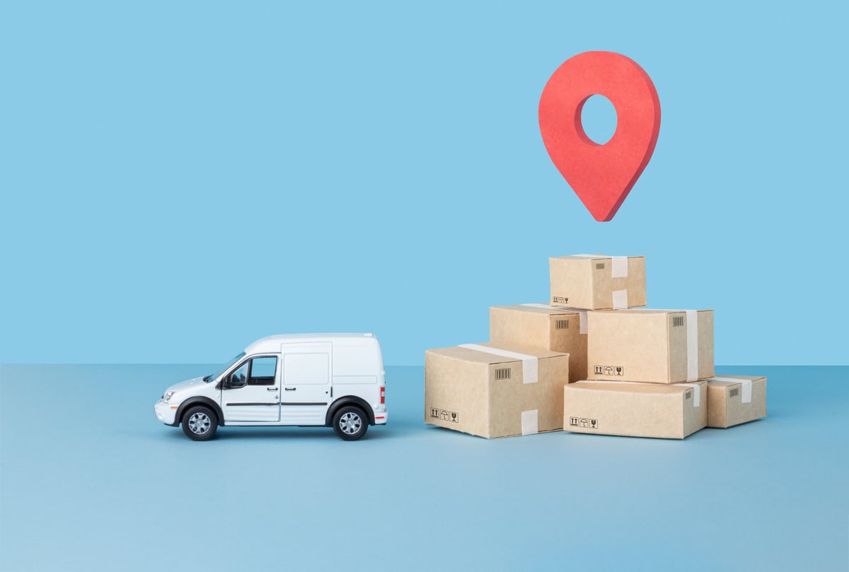 Sprinter van with delivery boxes